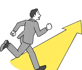 コスト削減で業績アップのイメージ