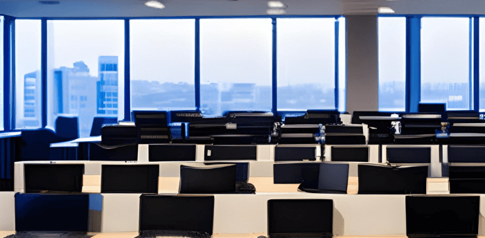 the computers for business are shut down at the office